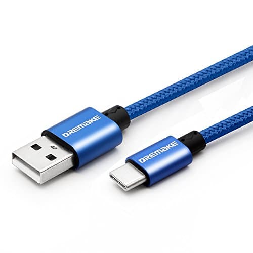 USB Type C Cable,Dremake USB C to USB 2.0 Cable (3ft) with 56k Ohm Pull-up Resistor for Galaxy S8, S8+, the new MacBook, Google Pixel, Nexus 6P, LG V20 G5, HTC 10 and More - Blue