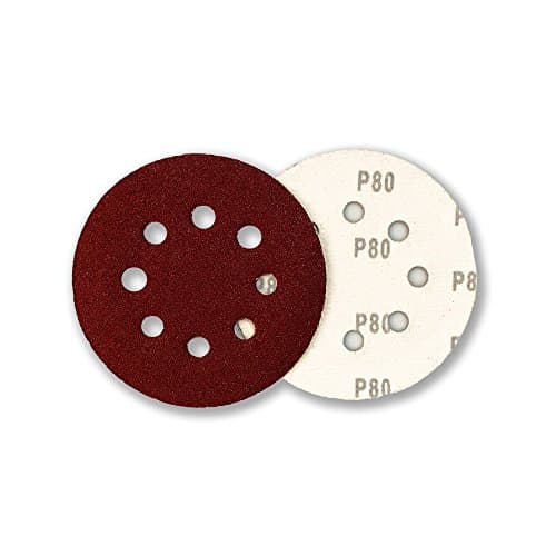 Astron Top 5-Inch Sanding Disc, 80 Grit, 40-Pack, 8-Hole, Hook &amp; Loop, for Random Orbital Sander, DC8P08040R