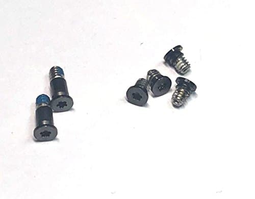 JUSTEC New Bottom Screws for MacBook Retina 13” A1706 with Touch Bar 2016-2018 6pcs (Black)