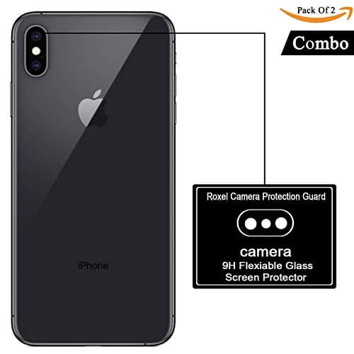 Roxel [Pack of 2] Apple iPhone Xs Max (Space Grey, 256 GB) Camera Lens Protector, Ultra-Thin HD 9H Hardness Bubble-Free Anti-Scratch Nano Camera Glass Screen Protector [Camera Glass]