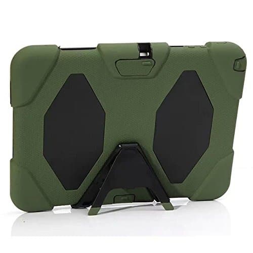 Case for Samsung Galaxy Tab 3 10" Inch P5200 P5210,Shockproof Slight waterproof Hybrid Armor Hard Soft Kickstand Case Cover Protector for Samsung Galaxy Tab 3 10" Inch P5200 P5210 Tablet (Army Green)