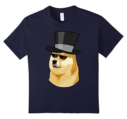 Kids Awesome Doge Shirt 6 Navy