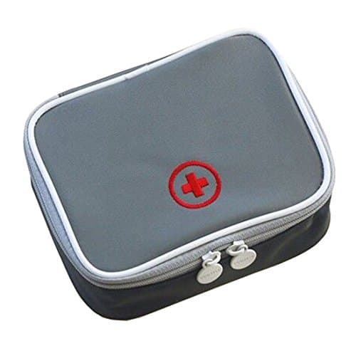 MEMODAY Small First Aid Empty Kit Bag for Camping Hiking Home Kitchen Sport Travel and Office Medical Emergencies &amp; Survival (Grey)