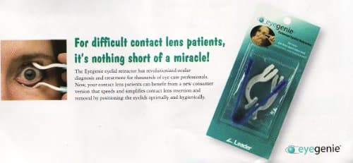 EyeGenie contact lens removal and insertion