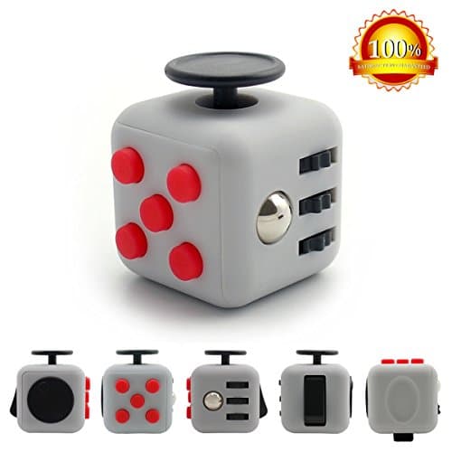 Fidget Cube anxiety cubeFidget Dice Depression Cube and Anti-anxiety for Children and Adults (Gray&amp;Red)