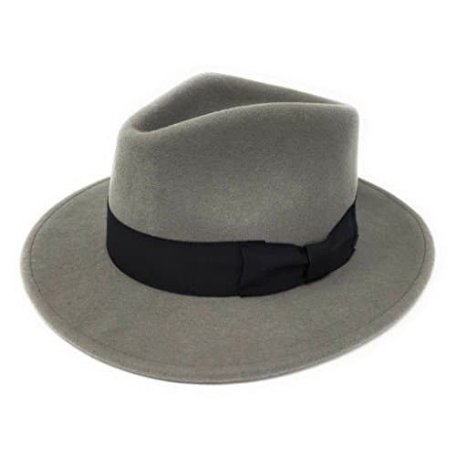 Mens Handmade Wool Felt Indiana Style Crushable Fedora Hat - Small, Medium, Large, XL, 2XL. Fabric Protector Treated - Indy