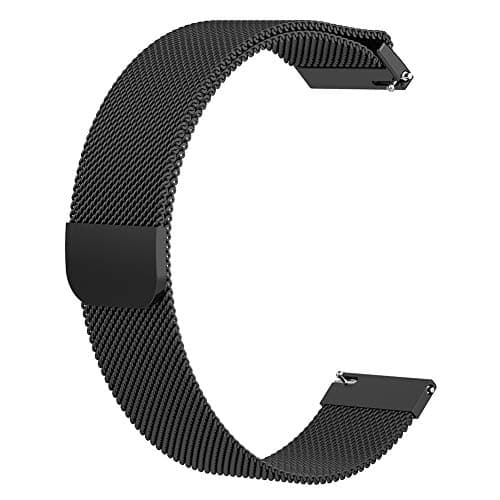 sJIPIIIk552 Unique Creativity Compatible Metal Watch Strap for Ticwatch C2 Huawei Watch S1 Fit Nokia Withthings Steel HR Black