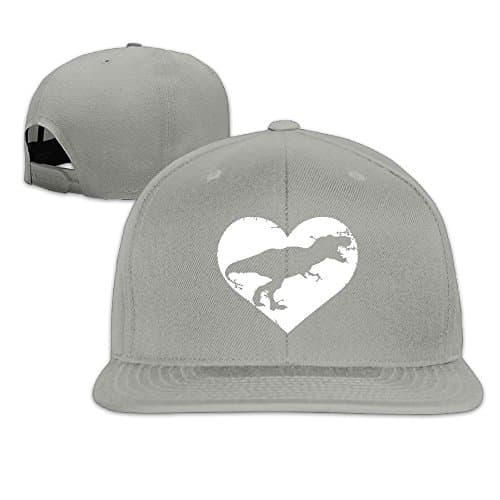 Funny Cute T Rex Dinosaur Heart Flat Bill Snapback Hats Baseball Caps For Men Women