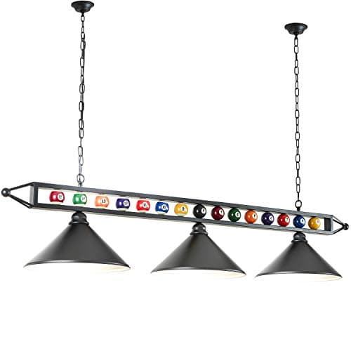 Hanging Pool Table Lamp, Billiard Light, 3 Pendant Light for Game Room, Dinning Room, Living Room, Bar, Cafe, Restaurant, Beer Party, Man Cave