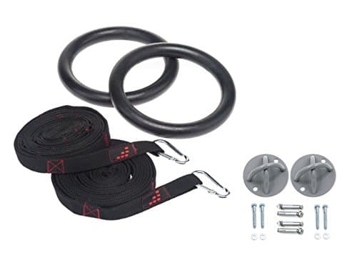 Gymnastic Training Equipment - Rings for Crossfit Training - Gymnastic Strength Training Equipment with Ceiling Mounts