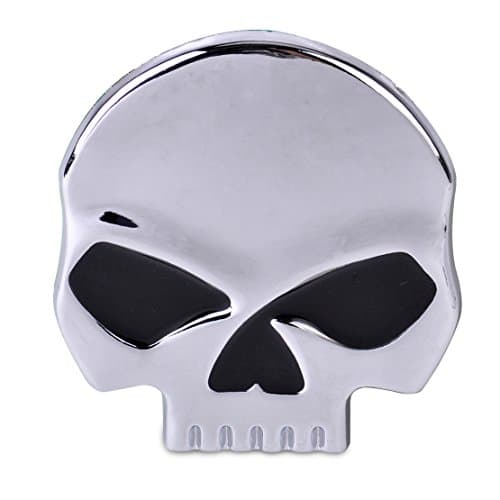 beler 3D Silver Skull Skeleton Metal Car Decal Devil Head Emblem Logo Badge Auto Motorcycle Sticker