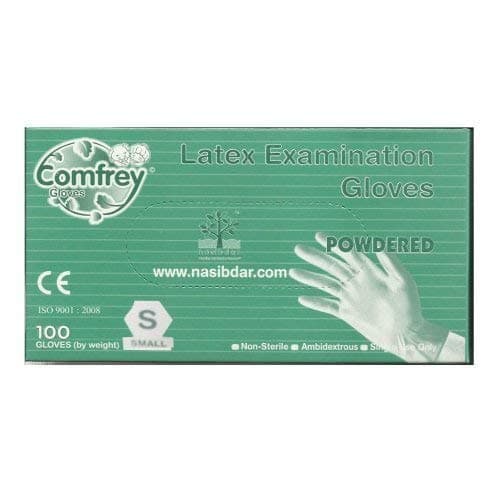 Comfrey S Latex Examination Gloves 100's Powdered Disposable