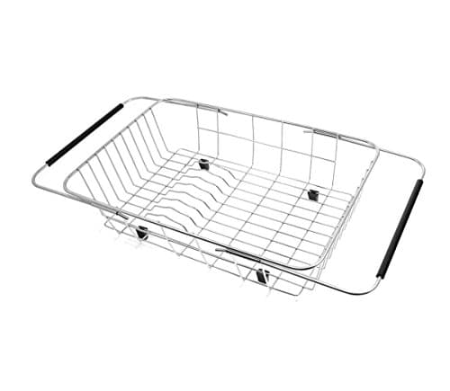GTHUNDER Over Sink Dish Rack Stainless Steel Drying Basket Counter Container and Sink Dish Rack - Rustproof