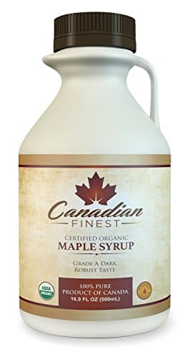 CANADIAN FINEST Maple Syrup | #1 Rated Maple Syrup on Amazon - 100% Pure Certified Organic Maple Syrup from Family Farms in Quebec, Canada - Grade B (B is the Best!) - Lifetime Guarantee