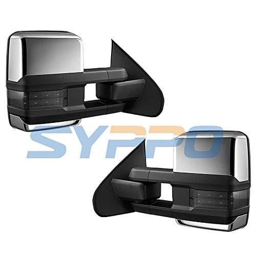 Nova Towing Mirrors Fit For 14-17 Chevy Silverado 1500 2500 3500 GMC Sierra Power Heated with Clearance Lamp Backup Lamp Manual Telescoping Clearance Housing