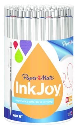 Paper Mate InkJoy 700 RT Ballpoint Retractable Pens, Medium Point, White Barrel/Assorted Ink Colors, 36/Pack