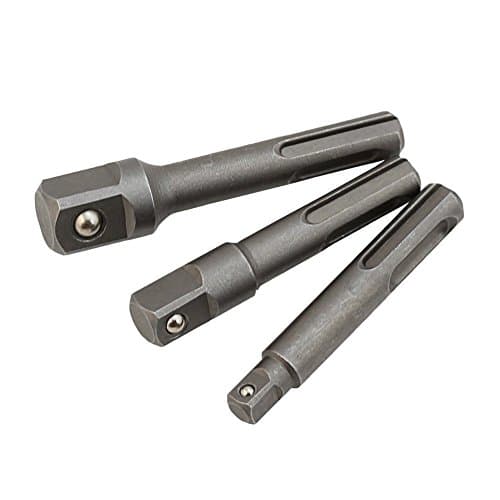 Lowmany 3 Pcs 1/4" 3/8" 1/2" SDS Plus Socket Driver Set Drills Drill Bit Adaptor Hot