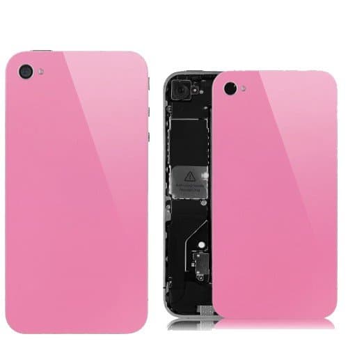 iPhone 4 GSM Custom Back Cover Housing Replacement - Battery Door for AT&amp;T / T-Mobile (De-Badged - Pink)