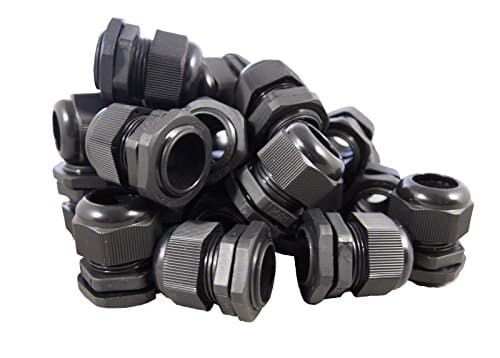 PG21 Black Nylon Waterproof Cable Gland 13-18 mm 50 Pack