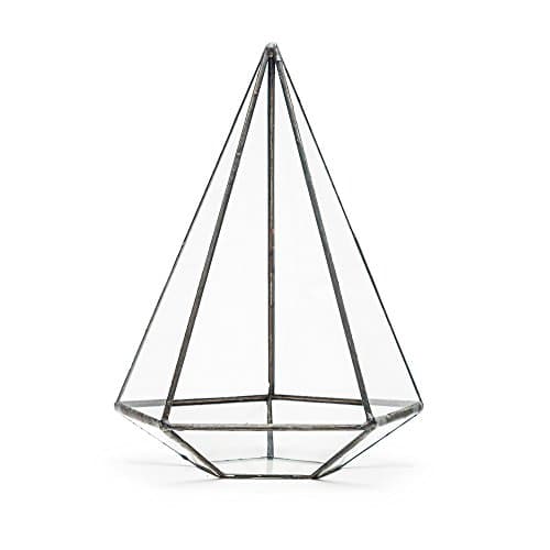 TERRARIUM - AZTEC JEWEL - FRAME ONLY Also available with faux succulent plants and LED lights 9.5" tall (Empty - frame only)