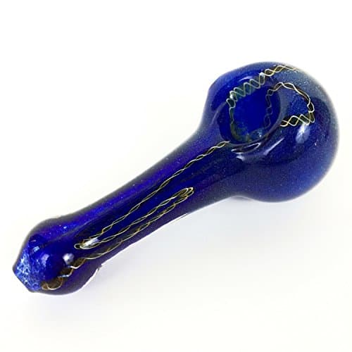 Thick Blue Glass Spoon