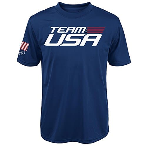USOC Team USA Need For Speed Short Sleeve Tee, Medium (10-12), Royal