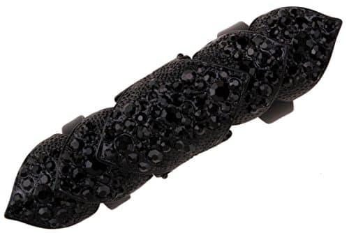 Jewellery Women's Crystal Double Full Finger Armor Knuckle Ring Adjustable