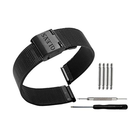 OLVES Stainless Steel Watch Band Comes with Watch Band Tools Men and Women Bracelet Strap for Watches