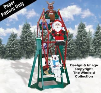 Christmas Ferris Wheel and Riders Woodworking Project Plan
