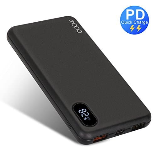 10000mAh Type-C PD Power Bank, 18W PD Quick Charge 3.0 Portable Charger, USB-C Input/Output Battery Pack with LCD Display for iPhone X, Samsung S9, 12-Inch Macbook, Nintendo Switch and More