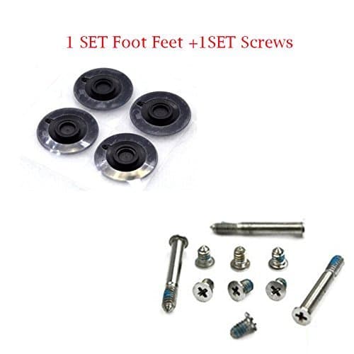 Flywings Repair Replacement Screws for Unibody Apple Macbook Pro A1278 A1286 13 15 17 1 Sets of 10, 4 x Rubber Case Foot Feet for Macbook Pro A1278 A1286 A1297 2009 2010 by Flywing