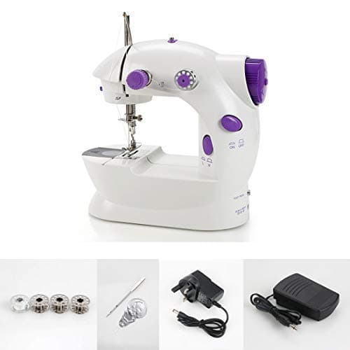 Timberlion Portable Sewing Machine Handheld Mini Electric Household Sewing Machine, 2-Speed, UK Power Plug