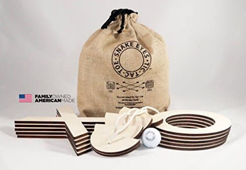 Snake Eyes Tic Tac Toe - Over-sized 8 Inch pieces - Made In America - FREE PRIORITY SHIPPING