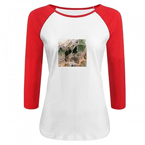Agate Image Of Close Up Of Green and White Agate Women Raglan Sleeve T-Shirt