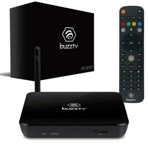 Buzz Tv XPL 3000 2018 Edition Android Nougat 2GB RAM / 8GB ROM Built-in Dual WiFi (Black) + 1 Free Month Streaming