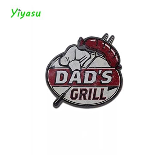 DADS GRILL Irregular Vintage Tin Sign Pub Bar Coffee Restaurant Store House Metal Wall Decor