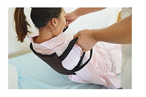 WE&amp;ZHE Get Up Auxiliary Zone Practical / Hemiplegia Nursing Shift Transfer Belt / Bed Care Supplies For Disabled Elderly , black