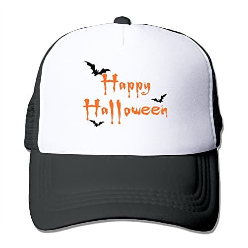 Happy Halloween Bat Creepy Logo Trucker Hat Snapback Cap