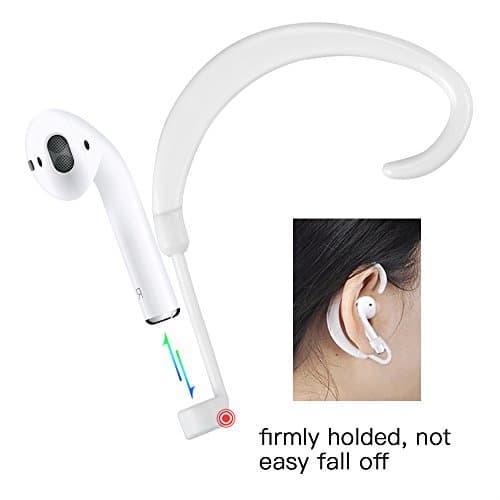 [2PCS/Pack]AirPods hang apple Wireless earbud Holder for iPhone 7 &amp; iPhone 7 Plus wireless earphone set (White)