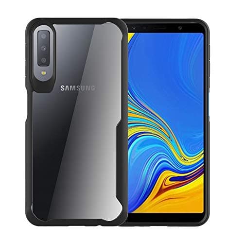 VenSen Clear TPU Case for Samsung Galaxy A7 2018,Shock Absorption Bumper Protective Case Cover for GalaxyA7 2018 (Black)