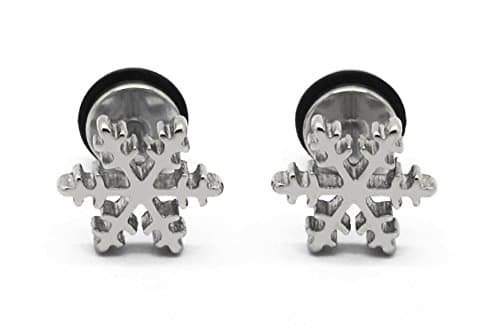 Chelsea Jewelry Basic Collections Snow Flower Shaped Stud Screw-back Earrings