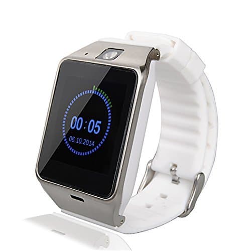 Idroidnation White Id-w9 Aplus Gv18 Bluetooth Smart Watch Phone 1.55" GSM NFC Camera Wrist Watch SIM Card Smartwatch for Android Phone (White)