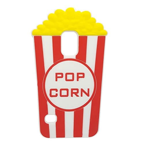 Popcorn Galaxy S5 Case, XINSIR Cute 3D Cartoon PoP corn Soft Silicone Case Rubber Back Cover Skin for Samsung Galaxy S5 (Red)