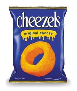 Cheezels Original Cheese Flavored Snack 2.11 oz (60 g.) x 3 bags by Cheezels