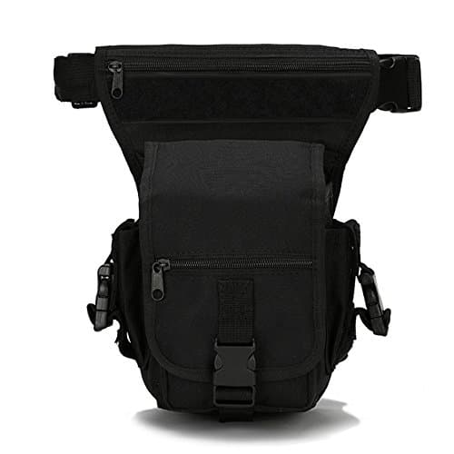 YUMQUA Tactical Drop Leg Pouch, Multi-purpose Bag Military Canvas Drop Leg Bag Motorcycle Thigh Bag Pouch Tool Bag for Outdoor Hiking Cycling Working