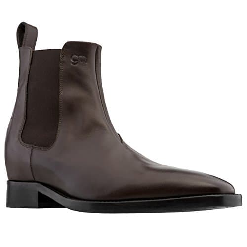GuidoMaggi Men's BEIJING 2.4" Height Increasing BROWN Leather Elevator Shoes 45.5