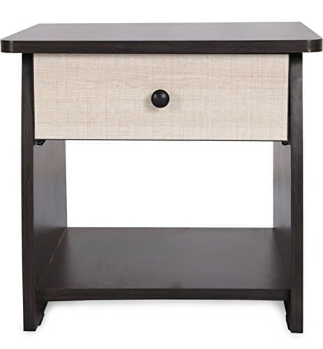 Valtos Apex Engineered Wood Bedside Table (Matte Finish, Wenge)