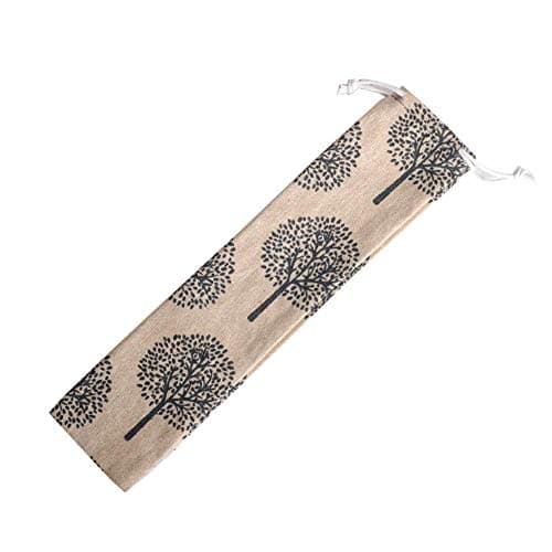 kelihood Storage Bag Straws Spoon Chopsticks Bag Straw Carrying Drawstring Case Cotton and Linen Tableware Draw Pocket Cutlery Carry Pouch Travel Pouch for Straws Fork Spoon and Chopsticks Bags