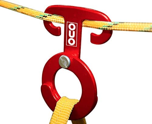 T-Ring Hooks (TM), Paracord Tension Camp Hooks, 2-Pack, by Outdoor Use Only (TM) (red)