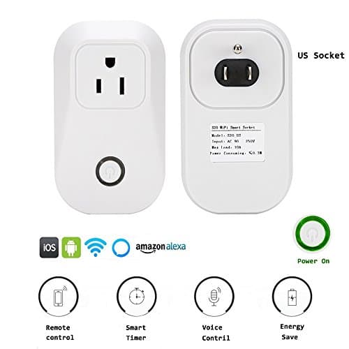 Sonoff S20 Smart Plug Autoday Wireless Wifi Outlet Timer Energy Save Work with Alexa Remote Control from Anytime and Anywhere (US Socket, ship From US)
